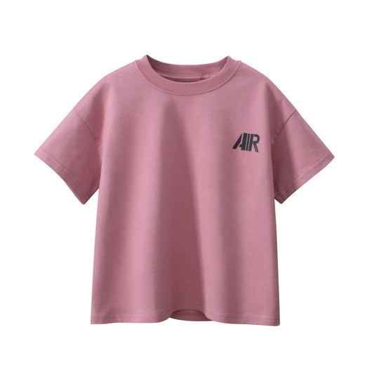 Girls’ Letters Print T-shirt in European and American Style