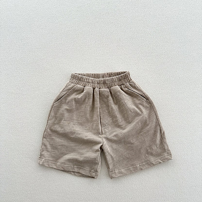 Summer New Arrival Unisex Casual Solid Color Cotton Shorts