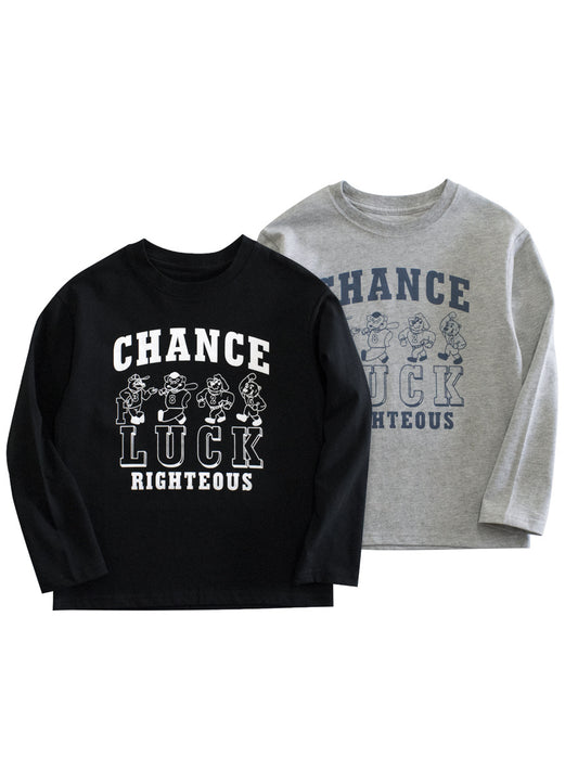 Autumn New Arrival Kids Boys Letters and Cartoon Print Crew Neck Long Sleeves Shirt