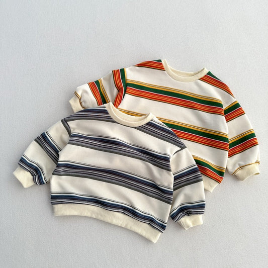 Arrival Kids Unisex Soft Comfortable Long Sleeves Striped Top Casual Sweatshirt