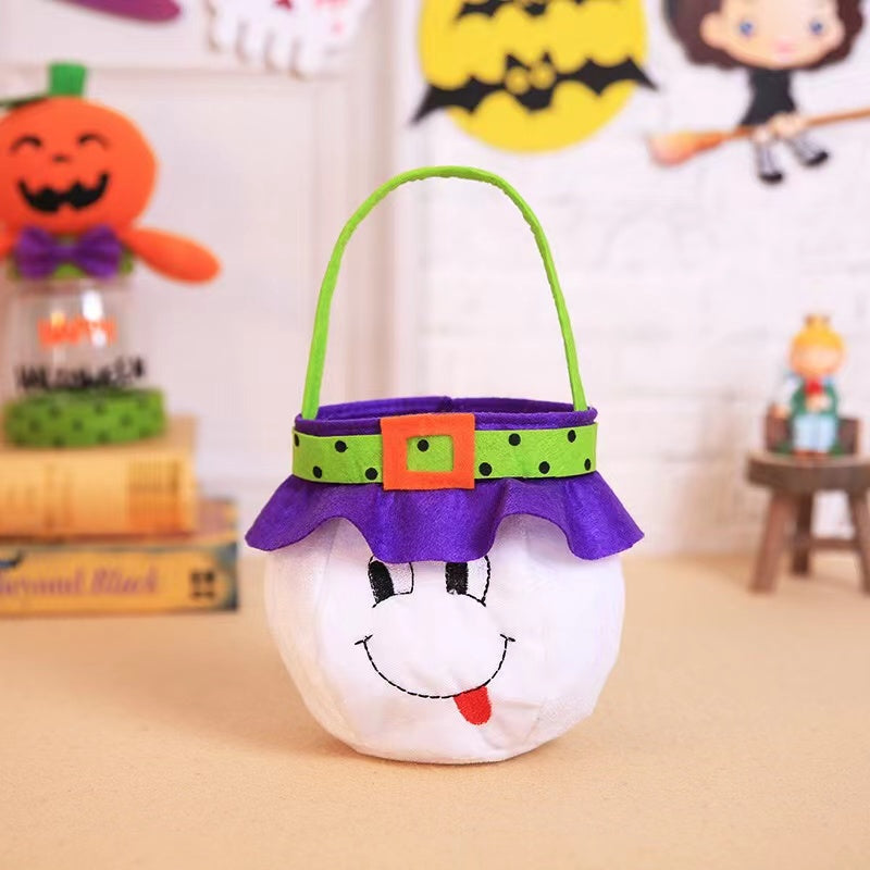 Halloween Witch Pumpkin Tote Bag Children’s Festival Candy Bag Decorative Props