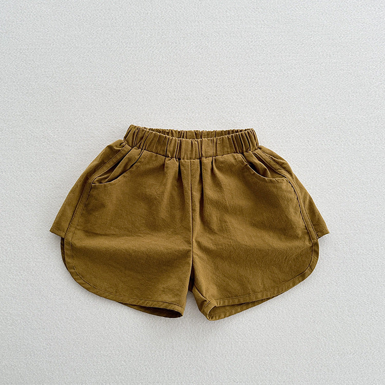 Summer New Arrival Unisex Casual Solid Color Cotton Shorts