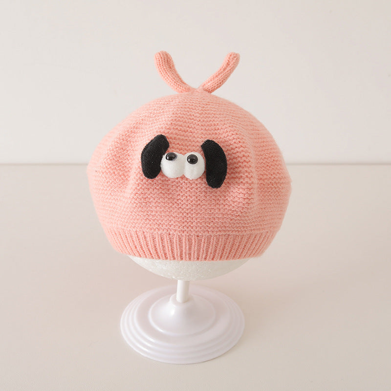 Winter and Autumn Cute Cartoon Knited Hat for Baby: Painter’s Beret Hat