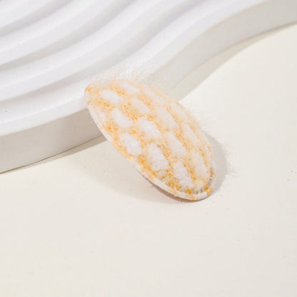 Baby Corn Kernel Fabric Printed Hair Clip for Gentle Side Clipping