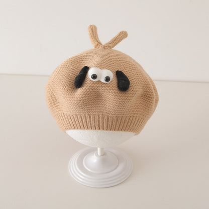 Winter and Autumn Cute Cartoon Knited Hat for Baby: Painter’s Beret Hat