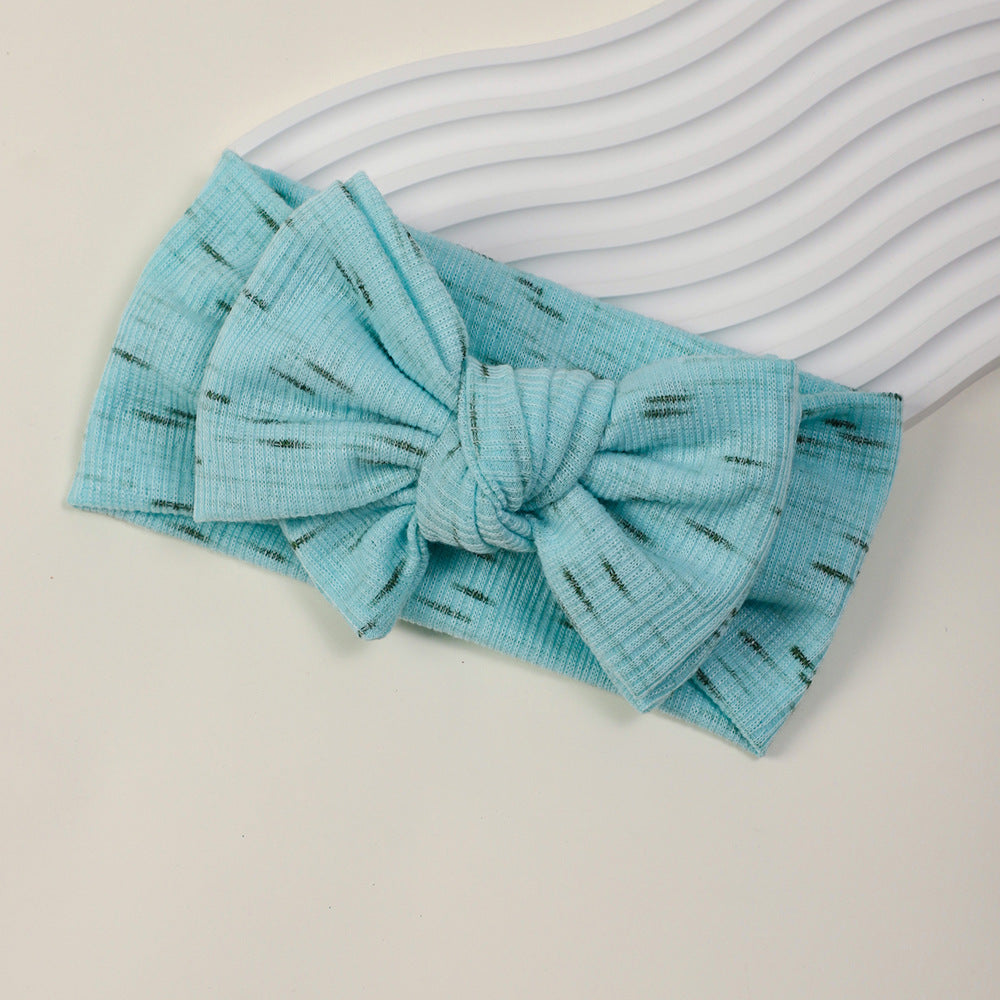 Printed Bow Headband for Baby with Fontanelle Protection