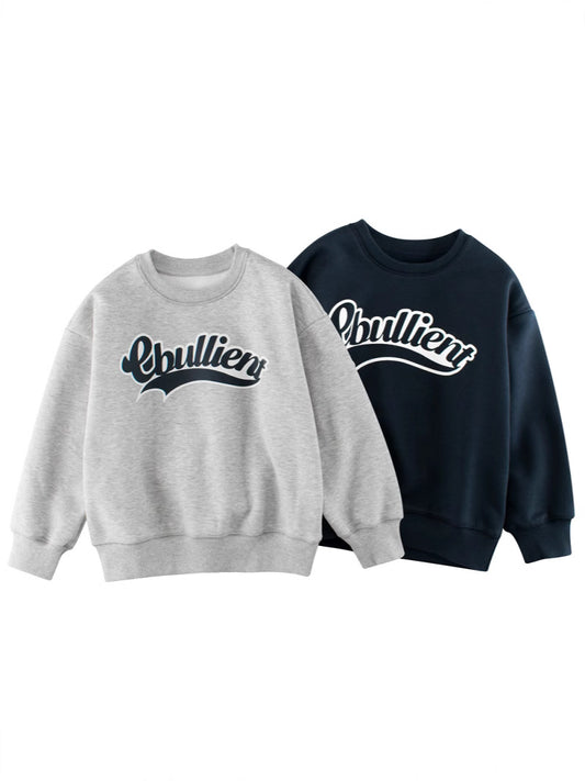 Arrival Baby Kids Letters Printed Pattern Crew Neck Long Sleeves Warm Cozy Pullover