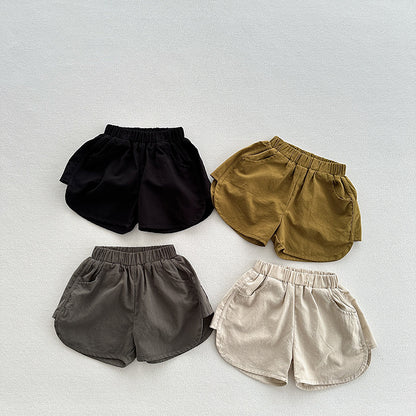 Summer New Arrival Unisex Casual Solid Color Cotton Shorts