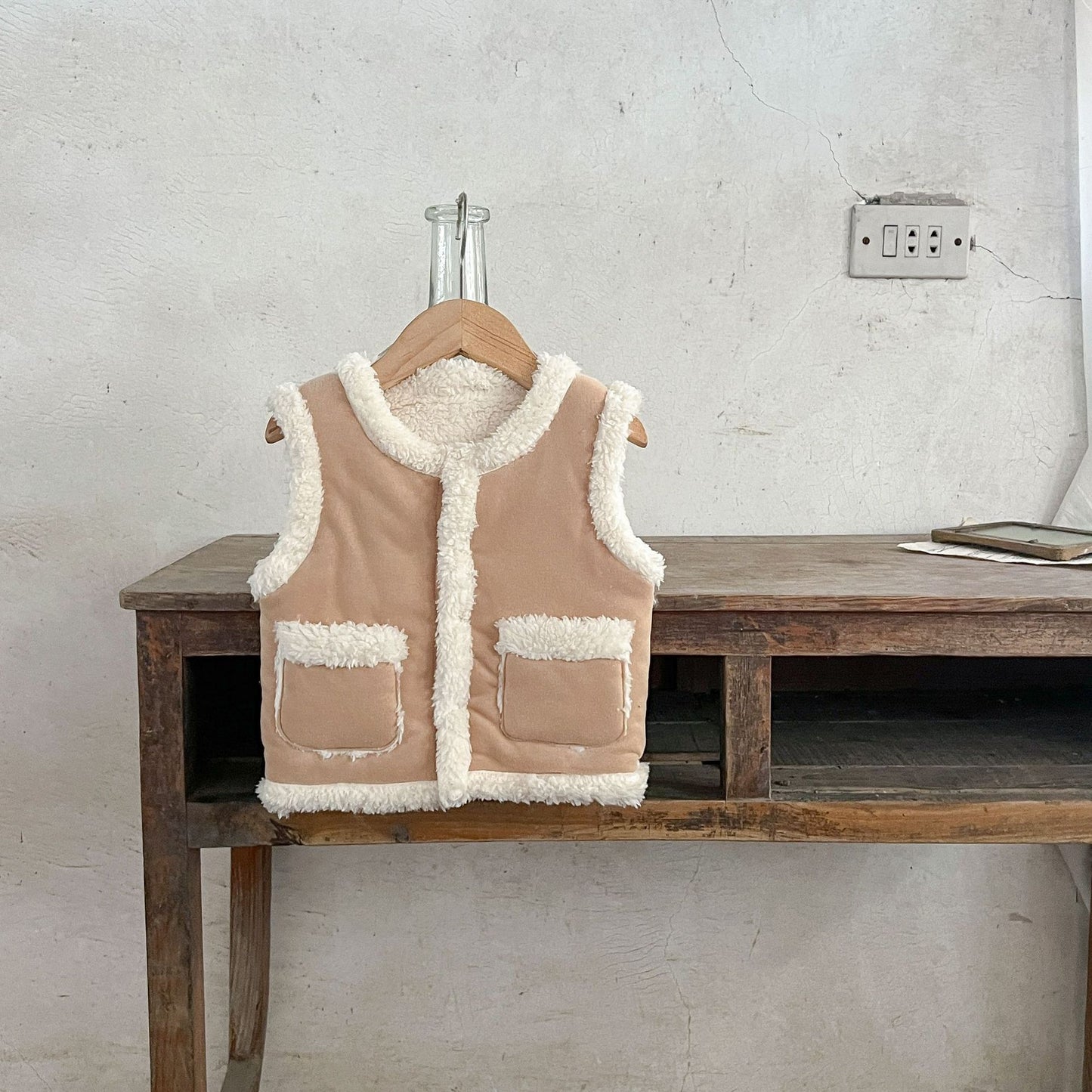 Infant Baby Two Kinds Thickened Knit Cardigan