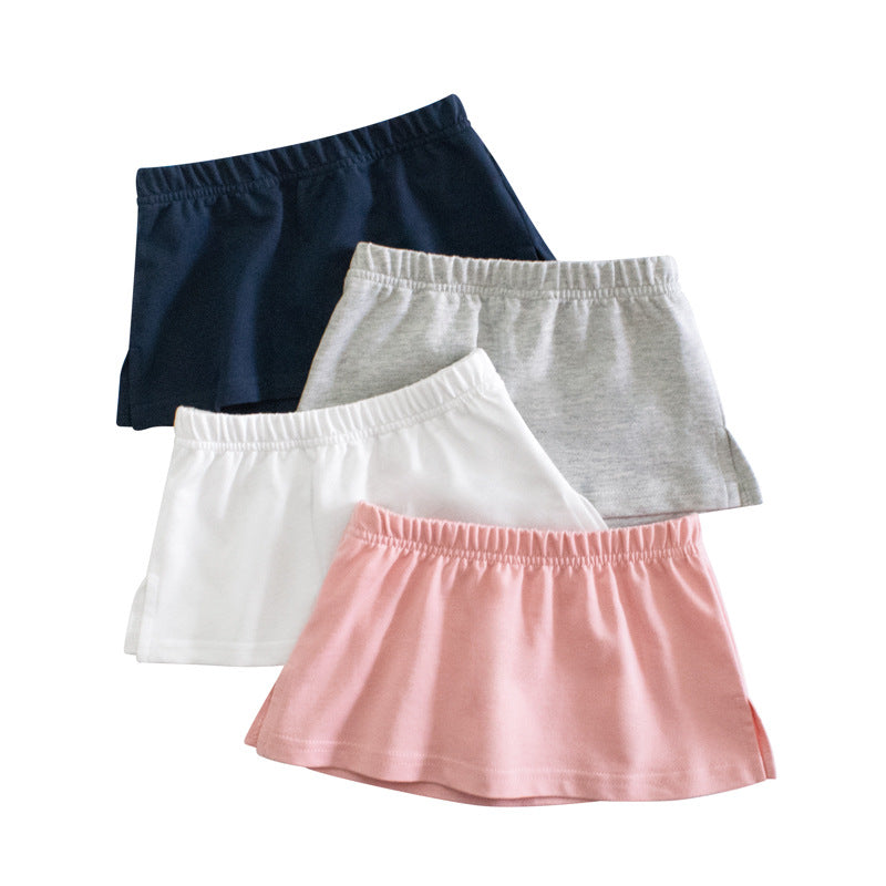 Women's Solid White Color Inner Short-Skirt
