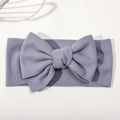 Elastic Baby Hairband with Solid Color Bow