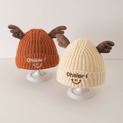 Winter and Autumn Cute Deer Antlers Knit Hat for Baby: Sweet Cute Hat