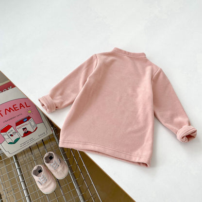 Autumn Baby Kids Unisex Plain Long Sleeves Turtle Neck Cozy Fleece Base Layer Top