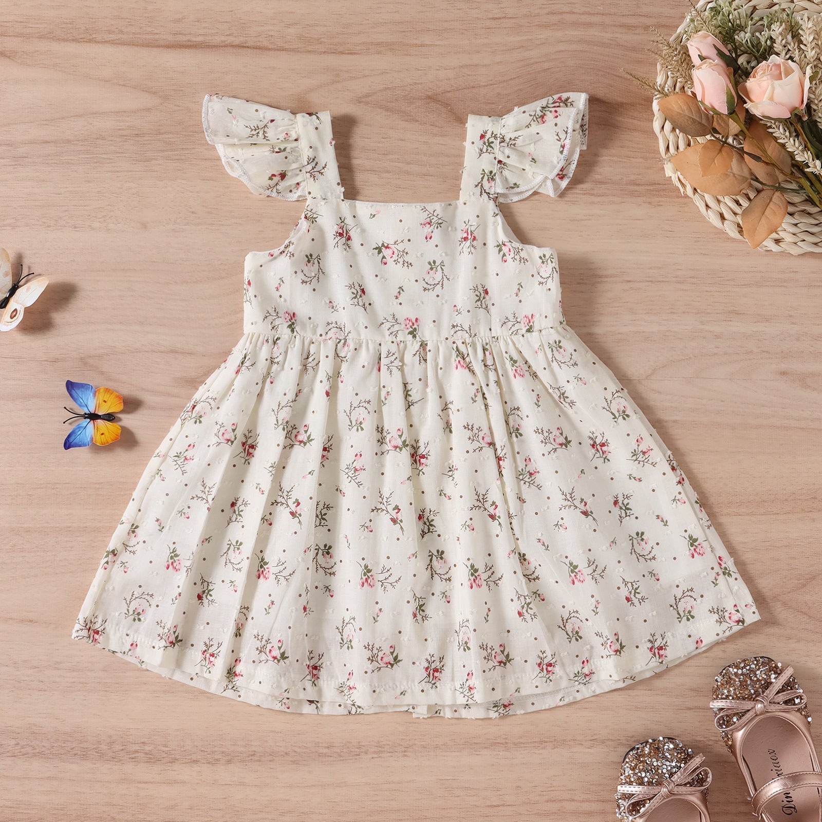 Floral Print Butterfly Sleeve Dress | Boho floral maxi dress, Butterfly  sleeve dress, Boho maxi dress