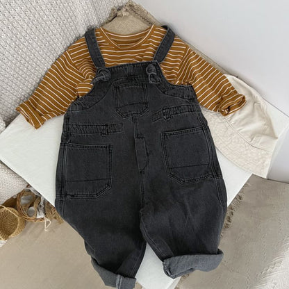 Baby Striped Pattern Long Sleeve Basic Unisex Tops